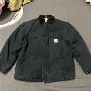 Carhartt Men's Dark Jacket with Black Collar